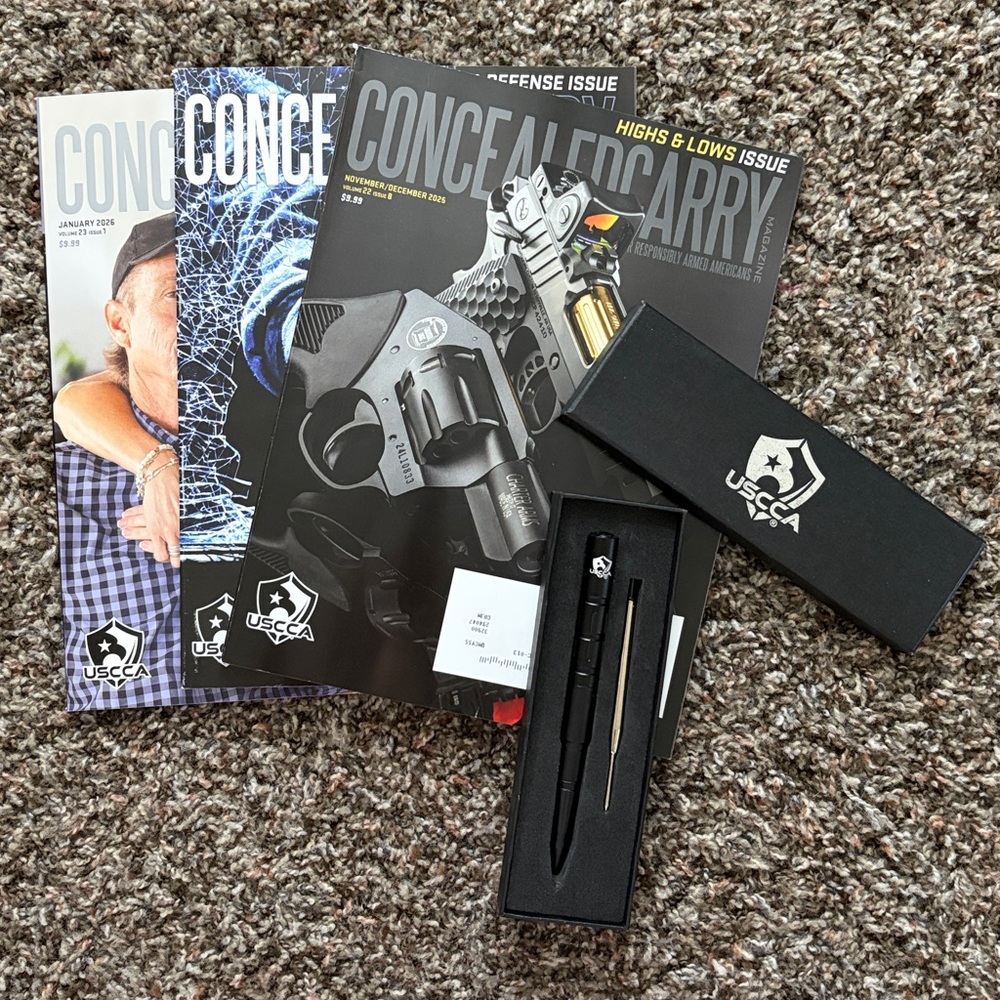 NEW, USCCA Tactical Pen & Conceal & Carry Magazine Set of 3, Self Defense 2025